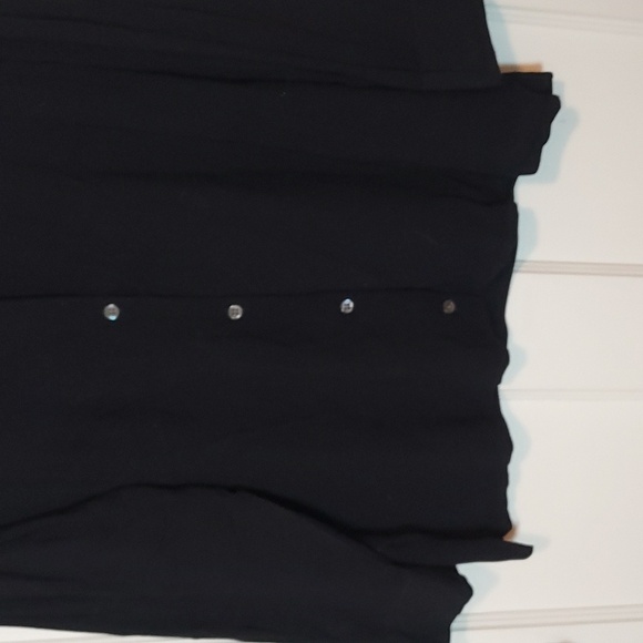 Ann Taylor Rhinestone Neckline Cardigan in Black - Picture 4 of 16